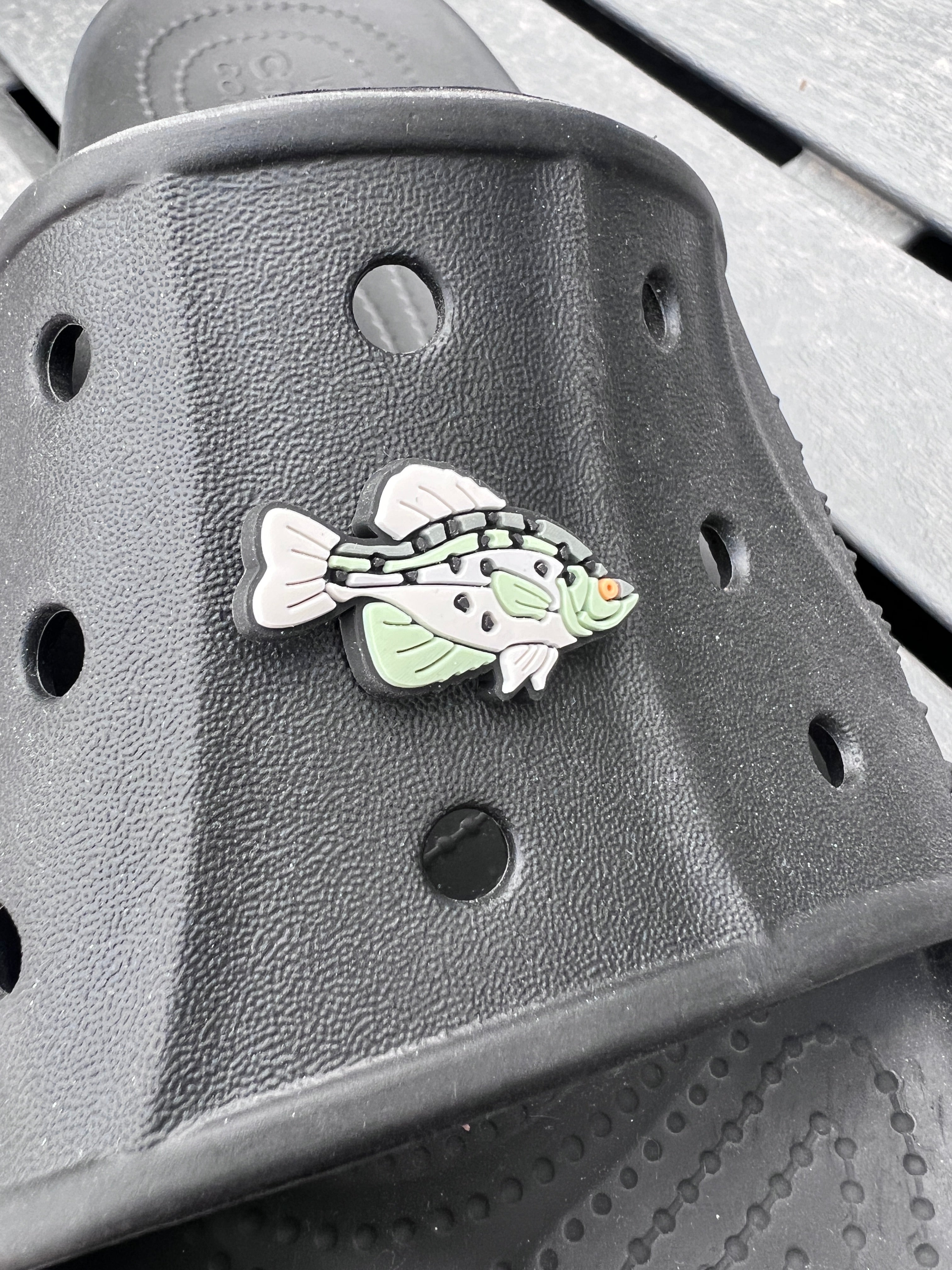 Shoe Charm - Black Crappie