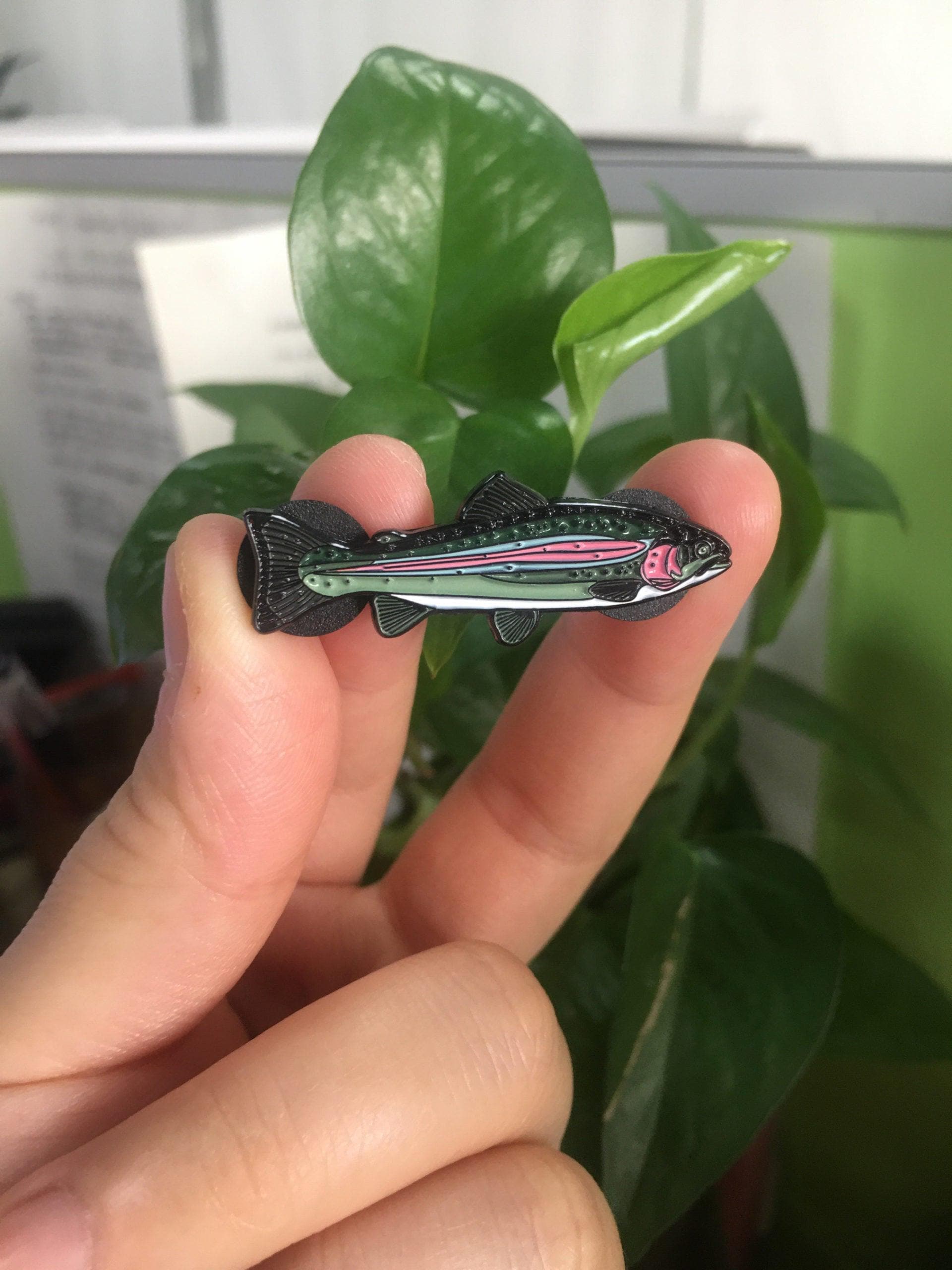 Rainbow Trout   - Fish Pin with Gift Box