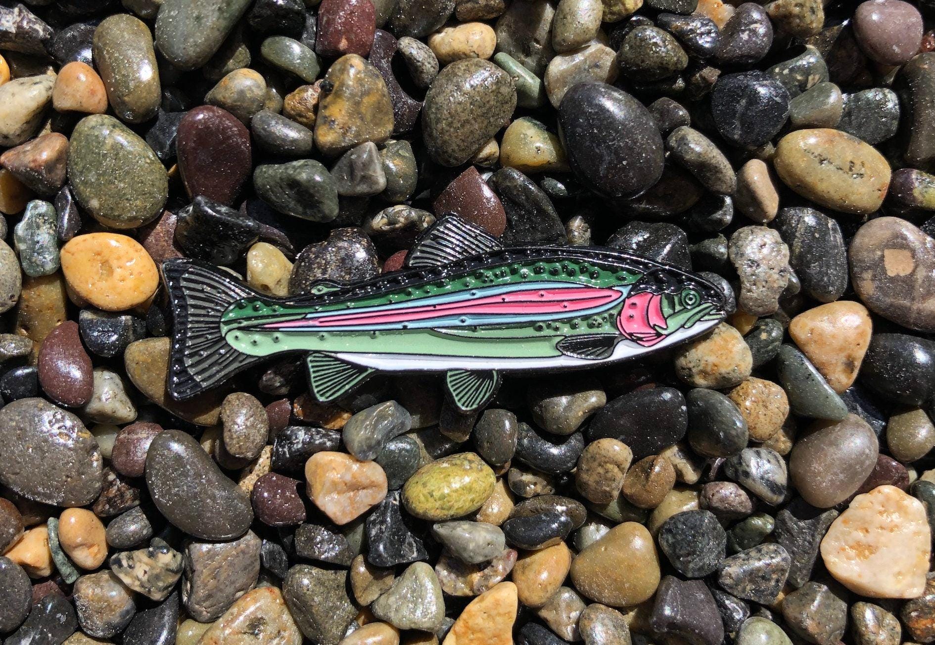 Rainbow Trout   - Fish Pin with Gift Box