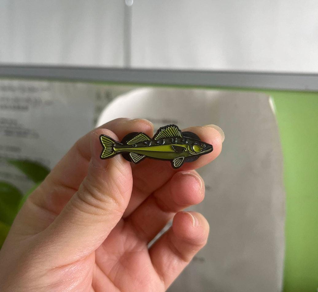 Walleye - Fish Pin with Gift Box