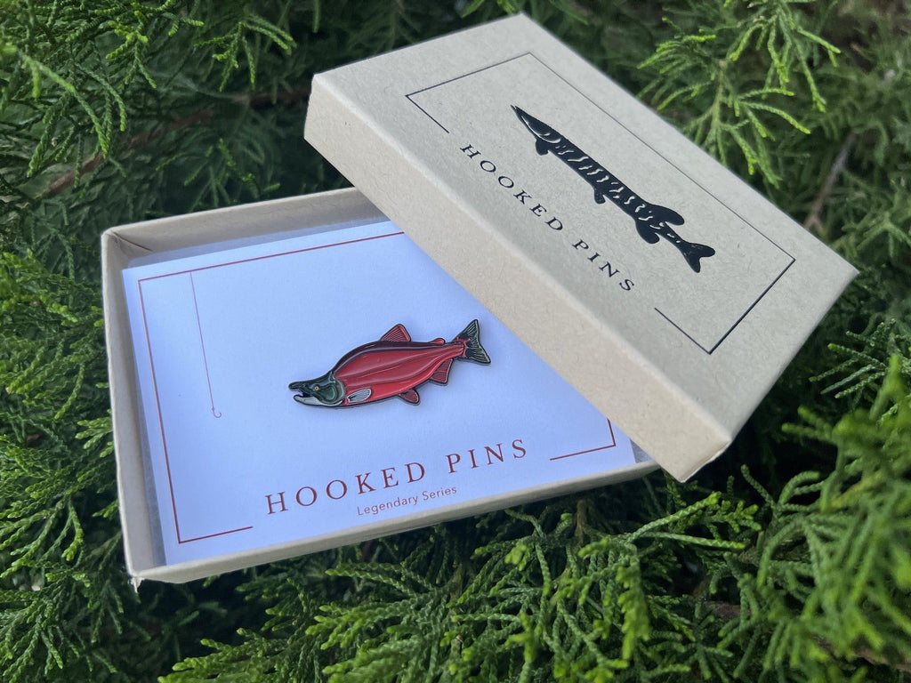 Sockeye Salmon  - Fish Pin with Gift Box